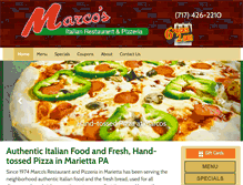 Tablet Screenshot of marcos-pizza.net